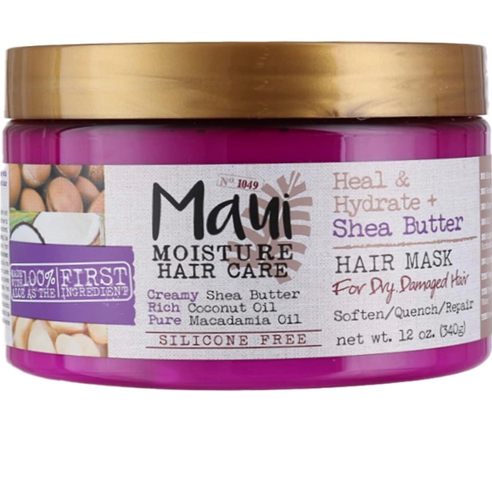 LOT OF 3 Maui Moisture Shea Butter Hair Mask 12 Ounce Jar (Heal/Hydrate)